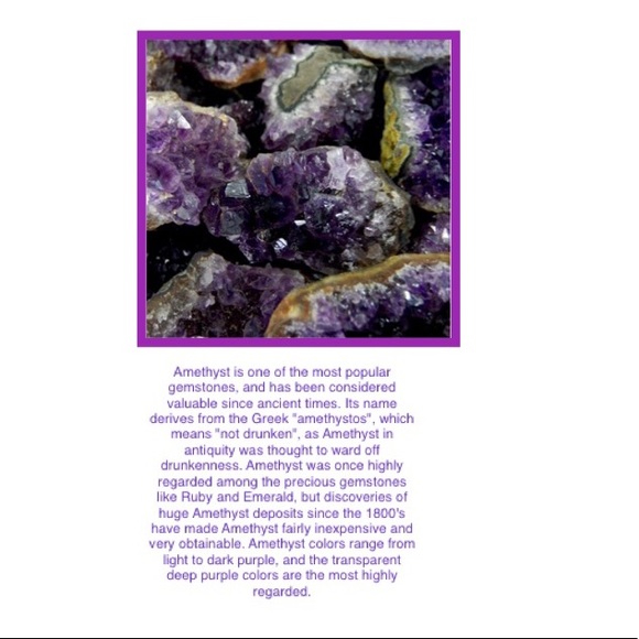 💜PENDANT 💜AMETHYST CRYSTAL wire wrapped GOLD - Picture 5 of 7